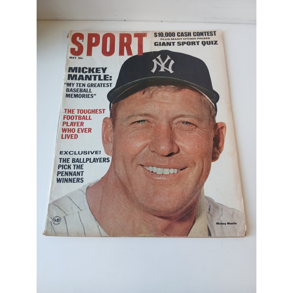 Vintage May 1967 Sport Magazine Mickey Mantle New York Yankees Cover Vol 43 No 5